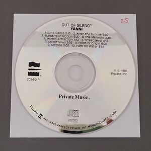 Out of Silence by Yanni (CD, 1987) New Age - DISC ONLY